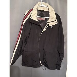 Boulder Gear H2O Heli Gear Jacket Mens Small Black Ski Snowboard Racing Stripe